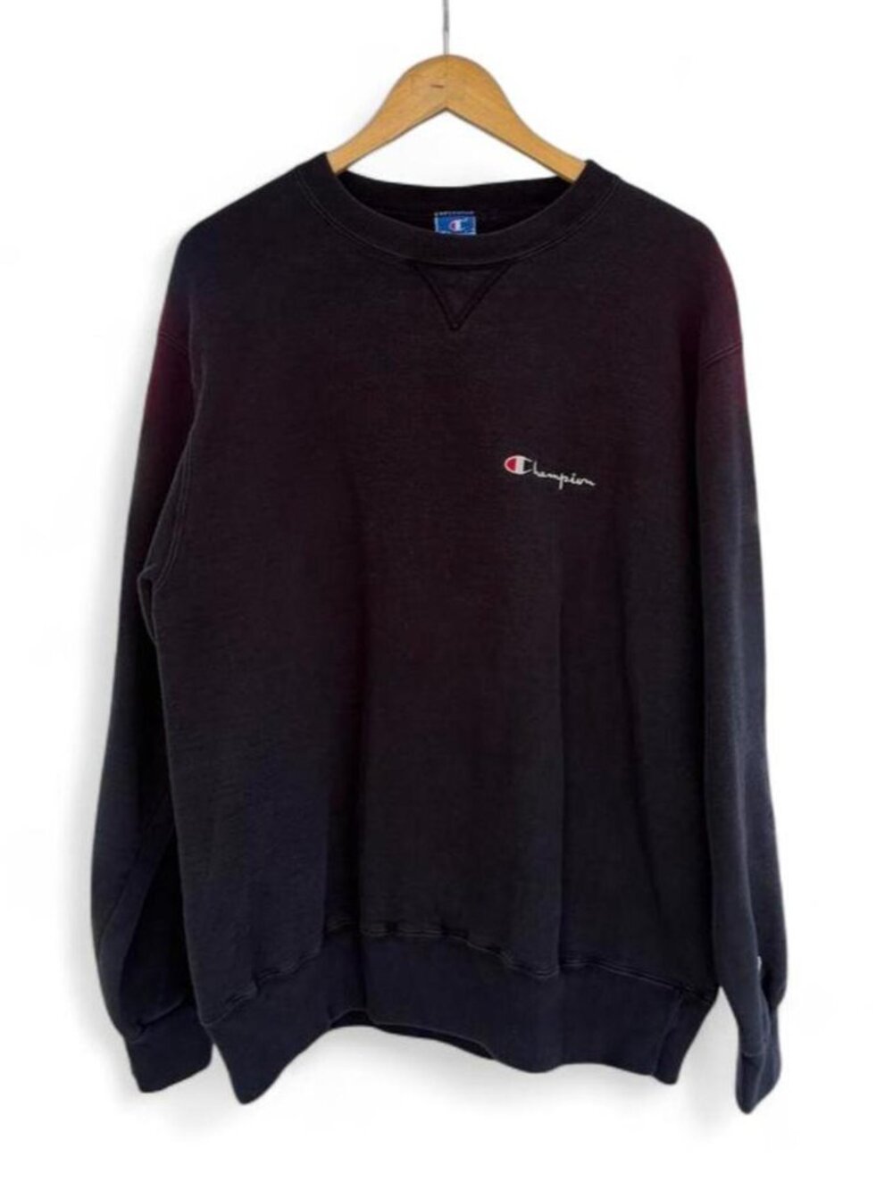 90s Champion Black Crewneck Sweatshirt